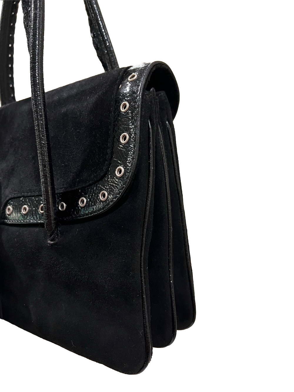 Dolce & Gabbana Black Suede Fringe Shoulder Bag - Picture 4 of 17